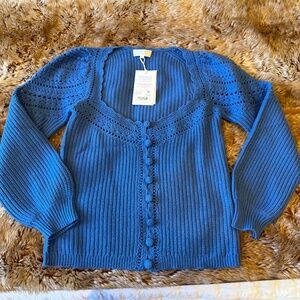 Sezane Moira Jumper Bleu D'hiver - Size L
